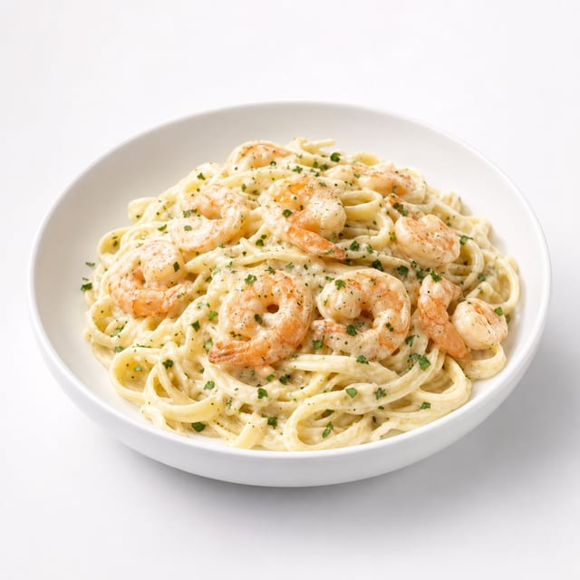 Shrimp Fettuccine Alfredo.