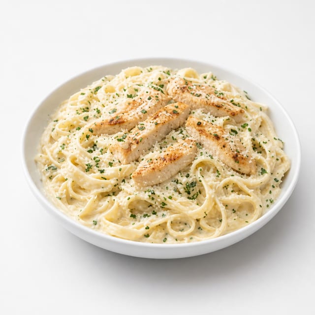 Chicken Fettuccine Alfredo.